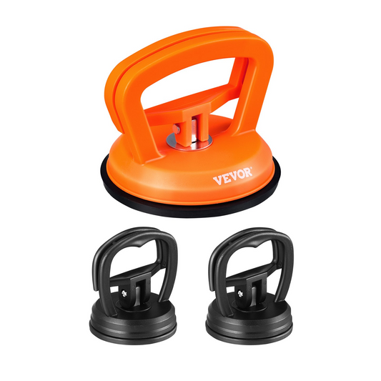 VEVOR Dent Removal Kit, 3 Packs Suction Cups, Dent Puller Handle Lifter with Gloves and Cloth, Paintless Car Dent Puller Remover for Car Dent Repair, Glass, Tiles, Mirror Lifting and Moving