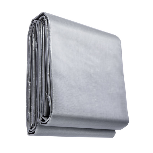 VEVOR Tarp Heavy Duty Waterproof 20x30 ft, Plastic Poly Tarp Cover 10 Mil, Multi Purpose Tear UV and Temperature Resistant Outdoor Tarpaulin with High Durability Reinforced Grommets (Silver/Brown)