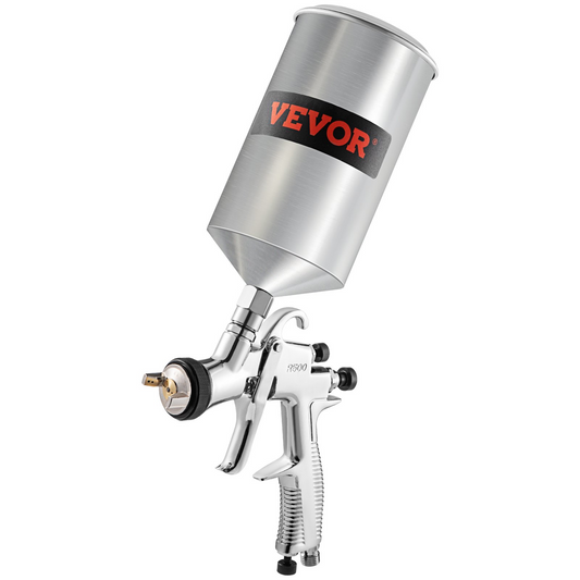 VEVOR Air Spray Gun Kit Paint Gun Gravity Feed LVLP 1.3/1.4/1.8 mm Nozzle