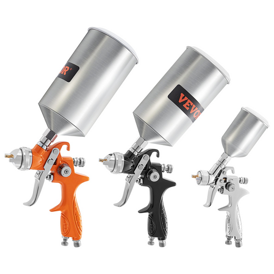 VEVOR Auto Paint Air Spray Gun Kit Gravity Feed Car Primer 1.0/1.4/1.8 mm Nozzle