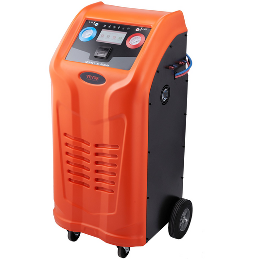 VEVOR Fully Automatic Refrigerant Recovery Machine - Dual Cylinder AC Recovery Machine Kit Built in Compressor/Electronic Scale/Filter/Recovery Tank, Recovery Machine HVAC Only for R134A+R1234YF