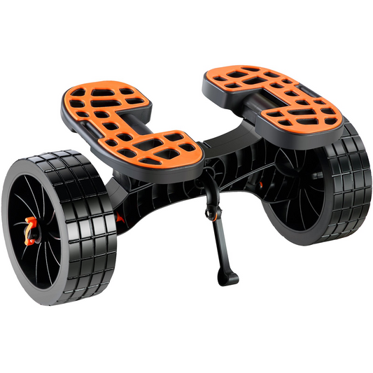 VEVOR Heavy Duty Kayak Cart, 320lbs Load Capacity, Detachable Canoe Trolley Cart with 10'' Solid Tires, Adjustable Brackets & Nonslip Support Foot, for Kayaks Canoes Paddleboards Float Mats Jon Boats