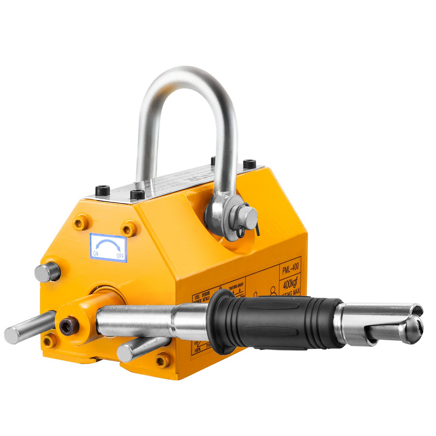 VEVOR Magnetic Lifter, 880 lbs/400 kg Pulling Capacity, 2.5 Safety Factor, Neodymium & Steel, Lifting Magnet with Release, Permanent Lift Magnets, Heavy Duty Magnet for Hoist, Shop Crane, Block, Board