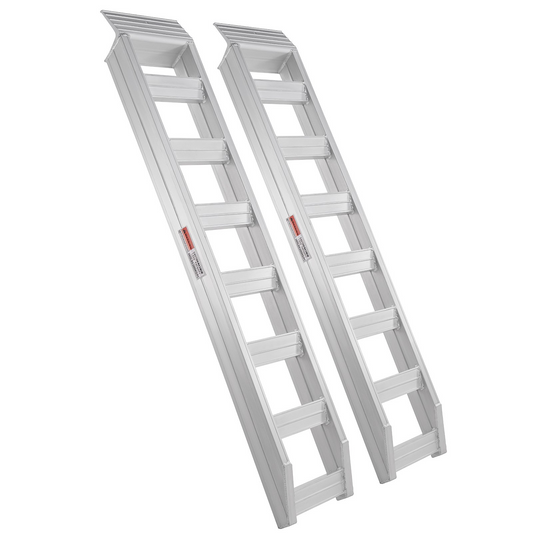 VEVOR Aluminum Ramps, 8810 lbs, Heavy-duty Ramps with Top Hook Attaching End, Universal Loading Ramp for Motorcycle, Tractor, ATV/UTV, Trucks, Lawn Mower, 72"L x 15"W, 2Pcs