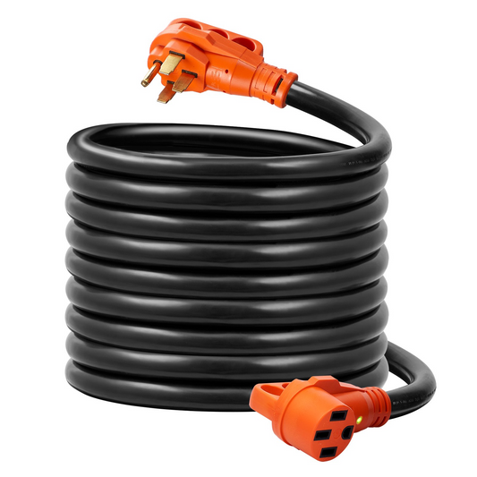 VEVOR 25ft RV Extension Cord Power Cord 50Amp NEMA 14-50R/NEMA 14-50P ETL Listed