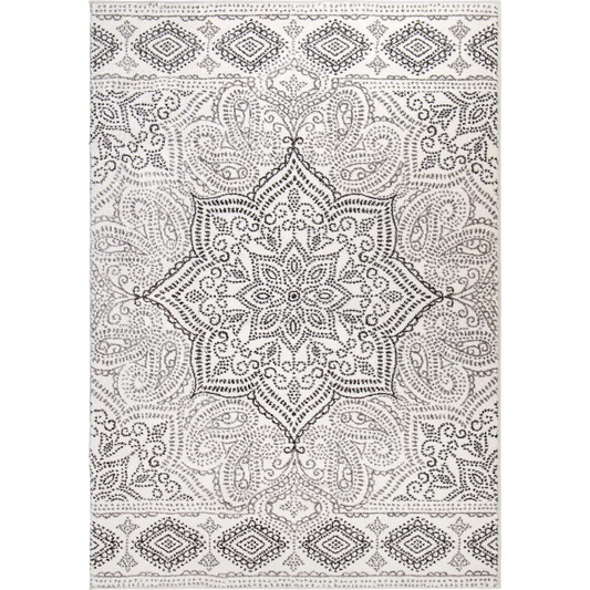 Adagio Paisley Points White (5'1" x 7'6")