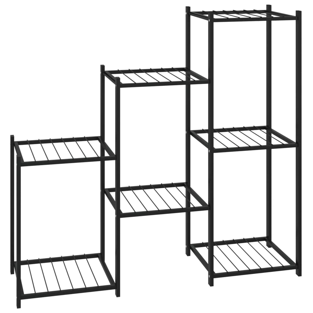vidaXL Flower Stand 32.7"x9.8"x31.5" Black Iron
