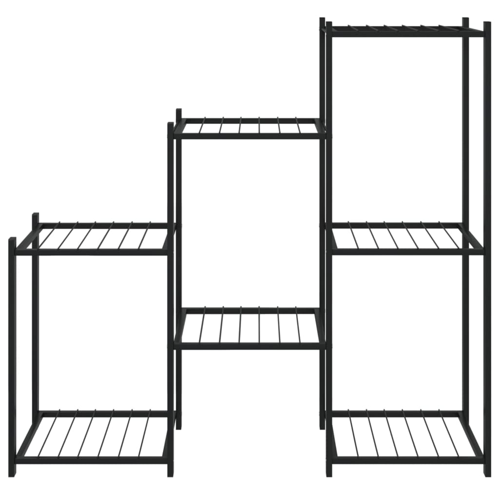 vidaXL Flower Stand 32.7"x9.8"x31.5" Black Iron