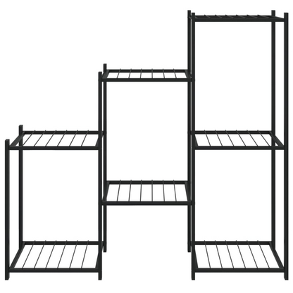 vidaXL Flower Stand 32.7"x9.8"x31.5" Black Iron