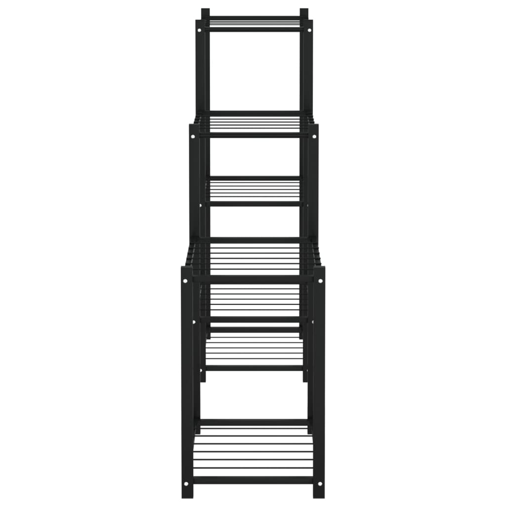 vidaXL Flower Stand 32.7"x9.8"x31.5" Black Iron