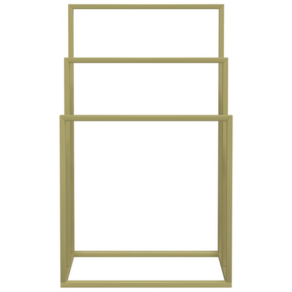 vidaXL Freestanding Towel Rack Gold 18.9"x9.4"x31.1" Iron