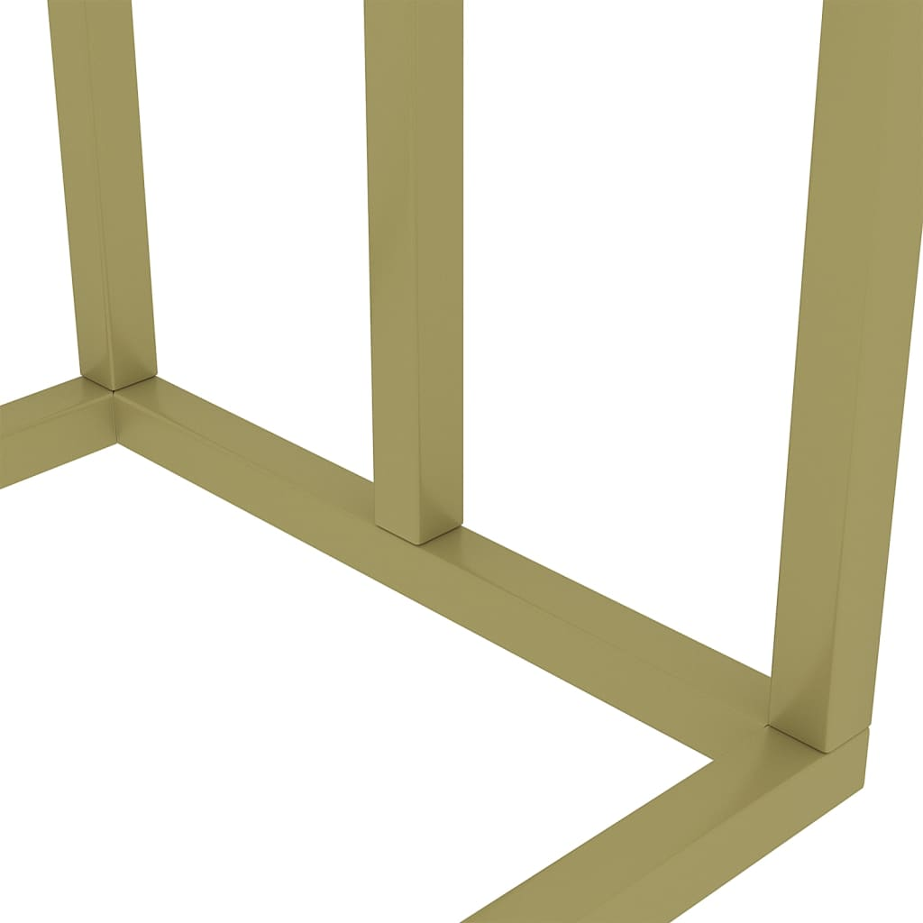 vidaXL Freestanding Towel Rack Gold 18.9"x9.4"x31.1" Iron