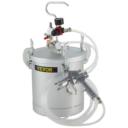 VEVOR Paint Tank 10L Pressure Pot Paint Sprayer 2.5 Gallon Pressure Spray Gun Regulator (10L 1.5mm)