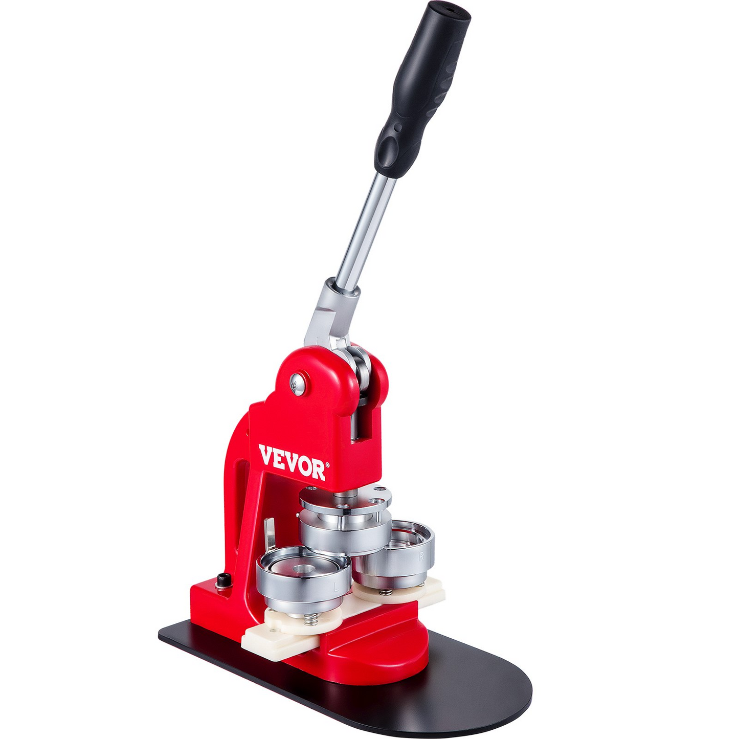 VEVOR Button Maker 58mm Badge Maker Machine 2.28 inch Badge Punch Press Pin Button Maker with Free 500 Pcs Button Parts and Circle Cutter (500pcs,58mm 2-1/4")