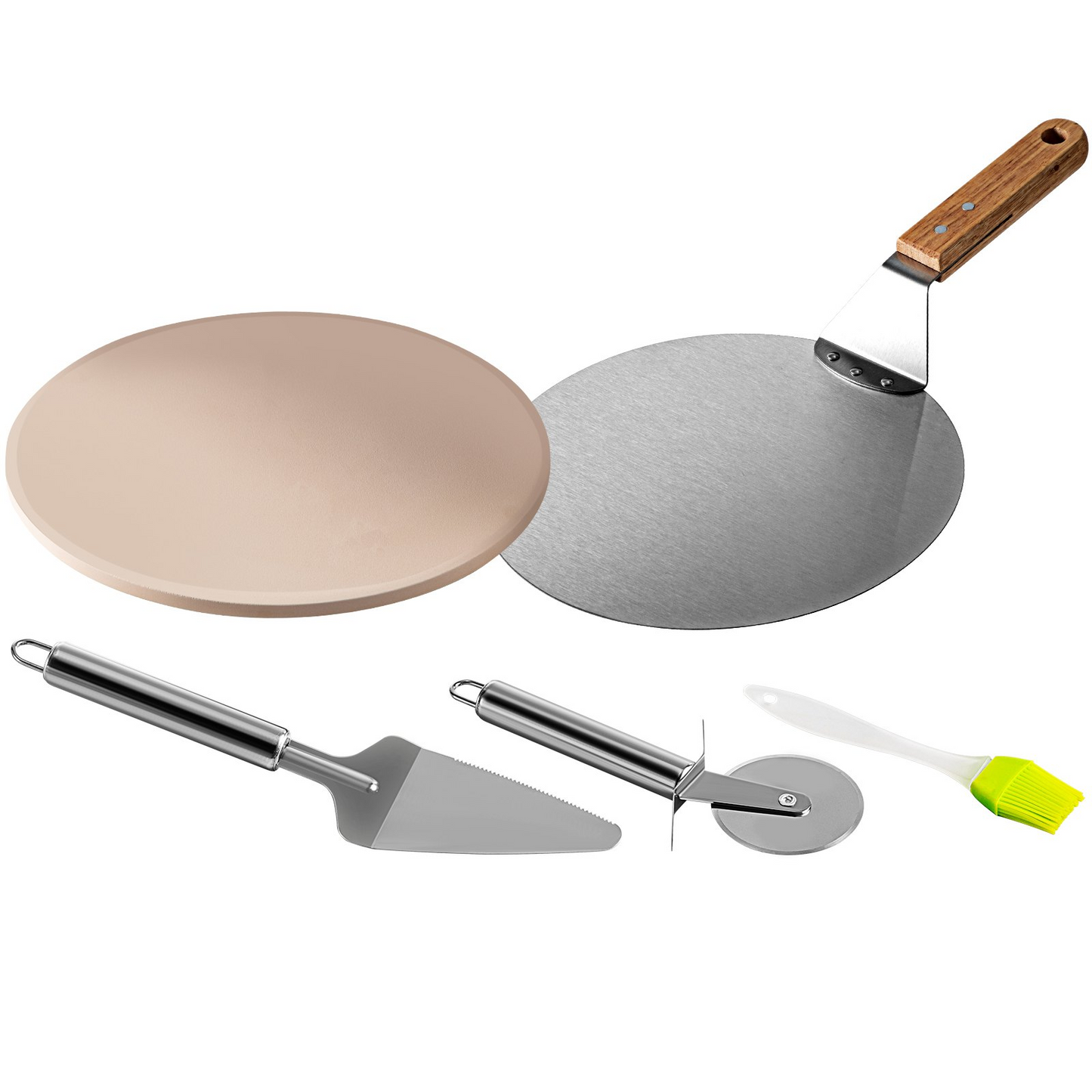 VEVOR Pizza Oven Kit, Stainless Steel Grill Pizza Oven, Pizza Maker Kit for Most 22" Charcoal Grilll, Grill Pizza Oven Kit Including Pizza Chamber, 13" Round Pizza Stone, 10 x 11.8 inch Pizza Peel