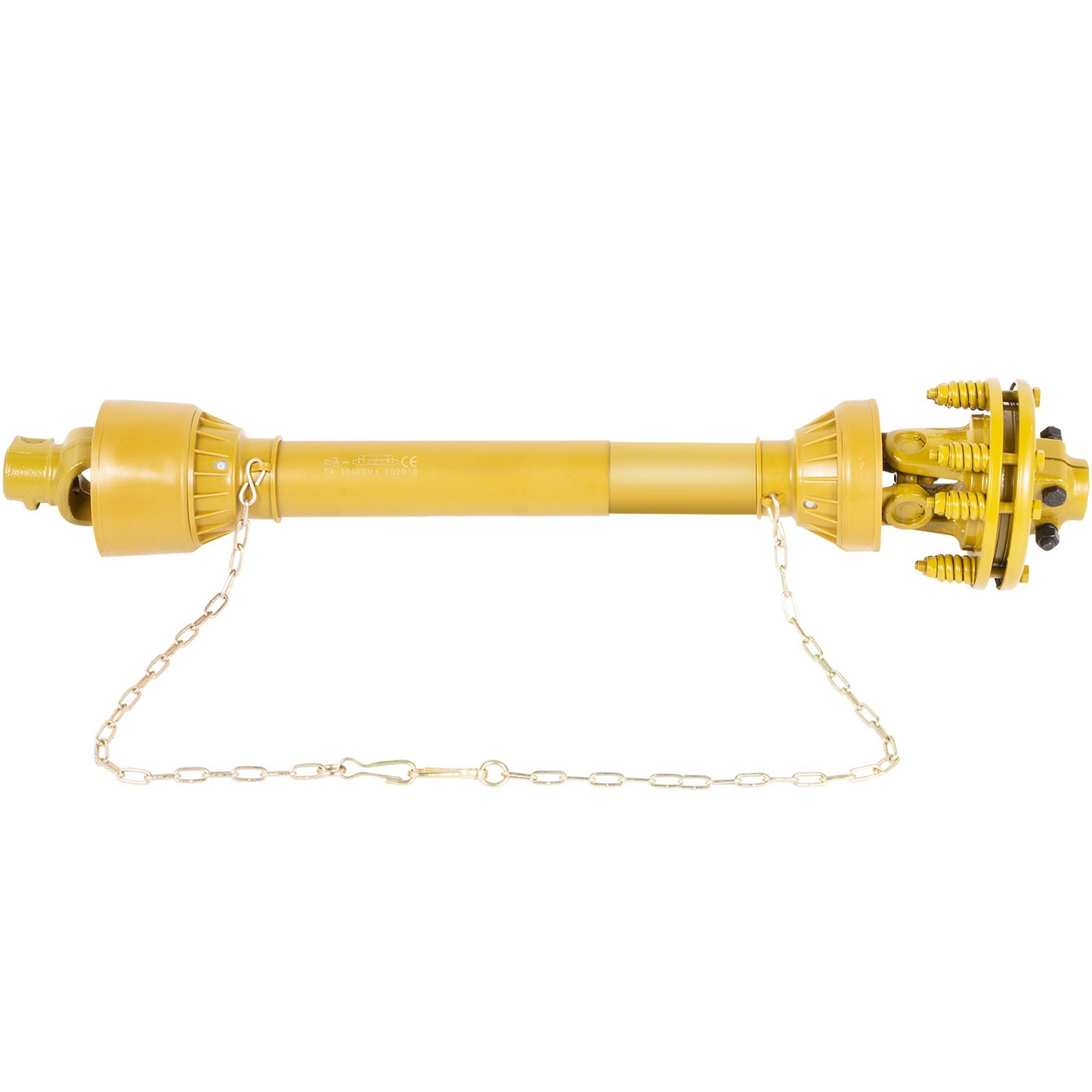 VEVOR PTO Shaft, 1-3/8" PTO Drive Shaft, 6 Spline Both Ends PTO Driveline Shaft, Series 4 Tractor PTO Shaft, 31.5"-41" Brush Hog PTO Shaft, Yellow PTO Shaft w/Slip Clutch for Bush Hog/Finish Mower
