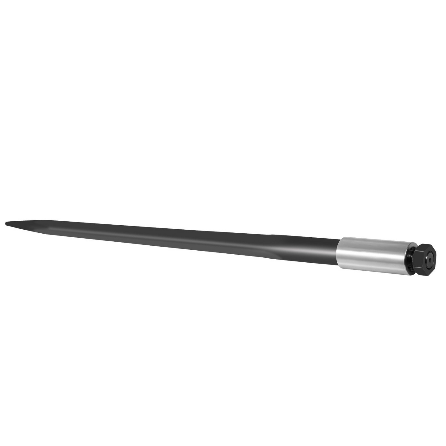 VEVOR Hay Spear 39" Bale Spear 3600 lbs Capacity, Bale Spike Quick Attach Square Hay Bale Spears 1 3/4", Black Coated Bale Forks, Bale Hay Spike with Hex Nut and Sleeve for Buckets Tractors Loaders