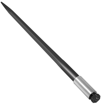 VEVOR Hay Spear 39" Bale Spear 3600 lbs Capacity, Bale Spike Quick Attach Square Hay Bale Spears 1 3/4", Black Coated Bale Forks, Bale Hay Spike with Hex Nut and Sleeve for Buckets Tractors Loaders