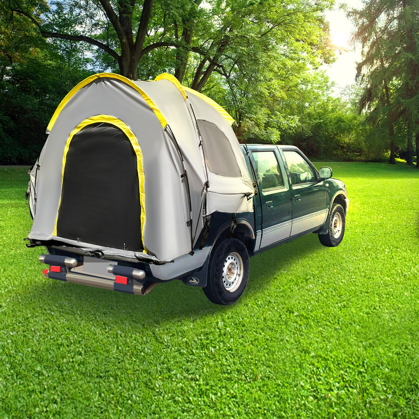 VEVOR Truck Tent 6.5 ft, Truck Bed Tent, Pickup Tent for Full Size Truck, Waterproof Truck Camper, 2-Person Sleeping Capacity, 2 Mesh Windows, Easy to Setup Truck Tents for Camping, Hiking, Fishing
