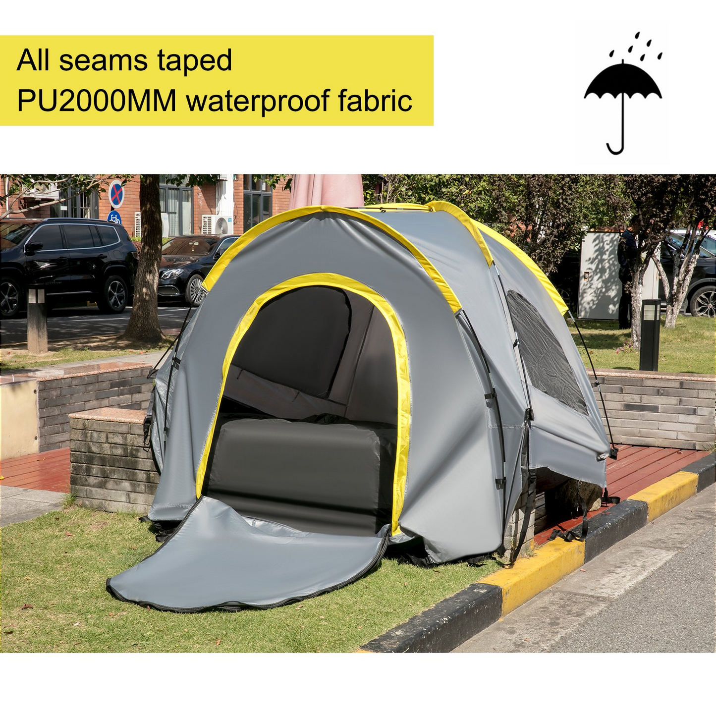 VEVOR Truck Tent 8.5 ft,Pickup Tent for Full Size Truck, Waterproof Truck Camper, 2-Person Sleeping Capacity, 2 Mesh Windows, Easy to Setup Truck Tents for Camping, Hiking, Fishing