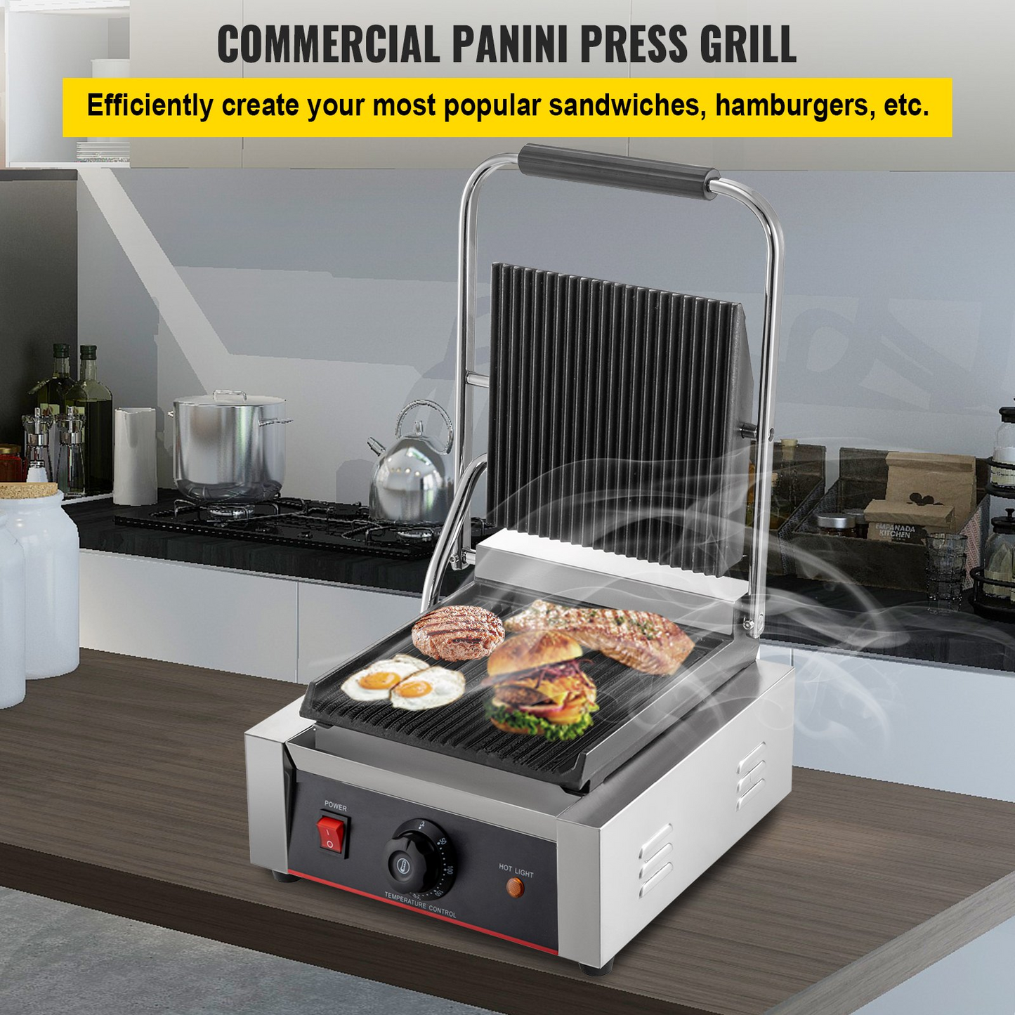 Sandwich Bread Toaster Press Maker Electric Bread Grill 1800W