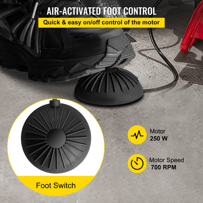 VEVOR Electric Drain Auger 50FTx1/2Inch,250W Drain Cleaner Machine,Sewer Snake Machine,Fit 2''- 4''/51mm-102mm Pipes, w/4 Wheels, Cutters,Foot Switch, for Drain Cleaners Plumbers