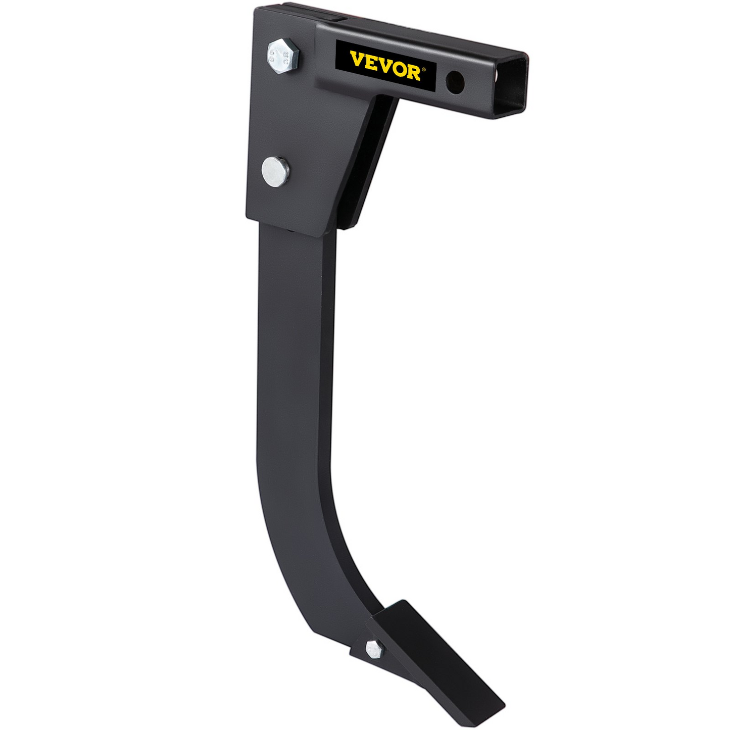 VEVOR Hitch Mounted Ripper, 18" Shank Length Box Scraper Shank, 4 Hole Site Box Blade for Tractor, 2 Locating Pins Ripper Shank, 2 Plough Tips Box Blade Shank Teeth
