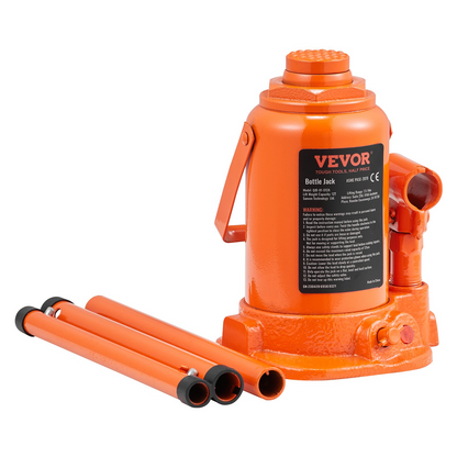 VEVOR Hydraulic Bottle Jack, 12 Ton/24000 LBS All Welded Bottle Jack, 7.5-14 inch Lifting Range, with 3-section Long Handle, for Car, Pickup Truck, Truck, RV, Auto Repair, Industrial Engineering