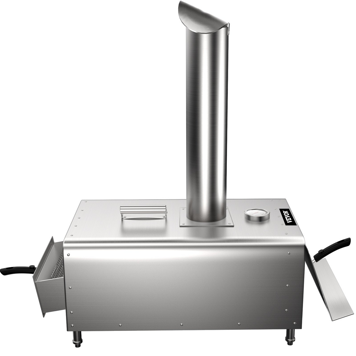 VEVOR Outdoor Pizza Oven 12", Wood Fired Ovens, Stainless Steel Portable Pizza Oven, Wood Pellet Burning Pizza Maker Ovens with Accessories for Outdoor Cooking (Rectangle)