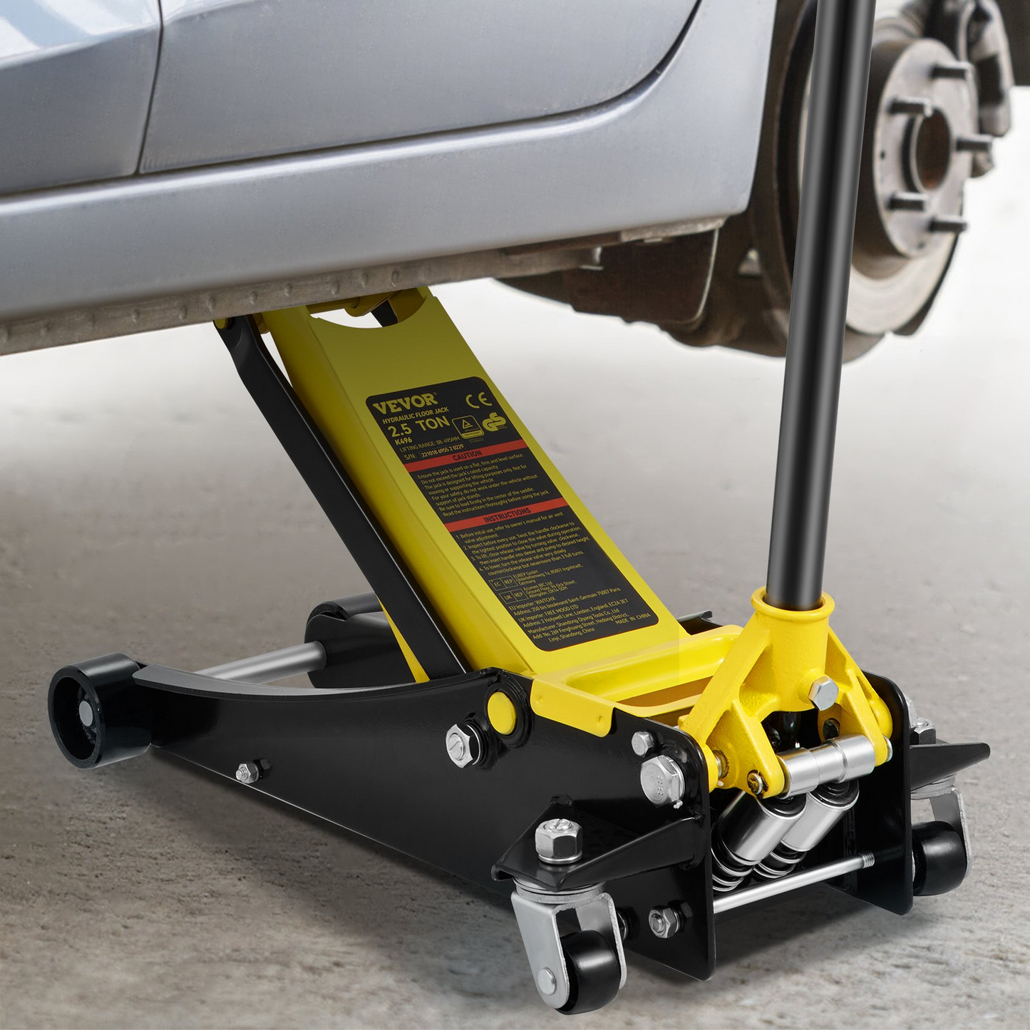 VEVOR Low Profile Floor Jack 2.5 Ton Heavy Duty Steel Dual Piston