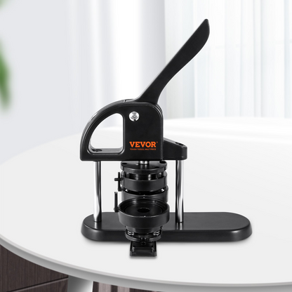 VEVOR Button Maker, 1/1.25/2.28 inch(25/32/58mm) 3-IN-1 Pin Maker, with 300pcs Button Parts, Button Maker Machine with Panda Magic Book, Ergonomic Arc Handle Punch Press Kit, For Children DIY Gifts