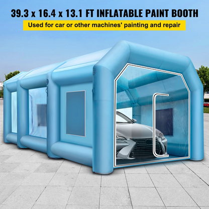 VEVOR 39.3x16.4x13.1Ft Inflatable Spray Booth Custom Tent Paint Booth Inflatable