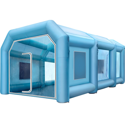 VEVOR 39.3x16.4x13.1Ft Inflatable Spray Booth Custom Tent Paint Booth Inflatable