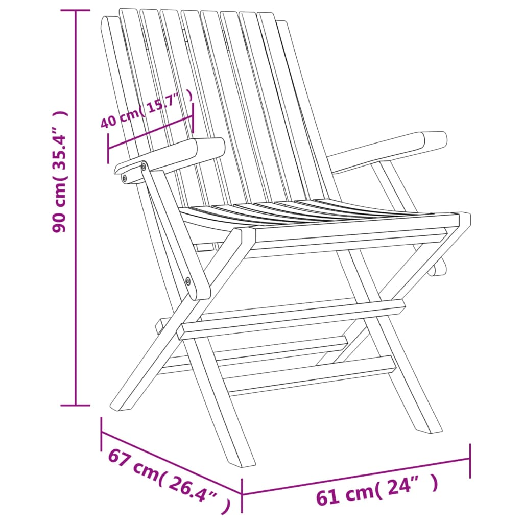 vidaXL 5 Piece Patio Dining Set Solid Wood Teak