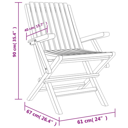 vidaXL 5 Piece Patio Dining Set Solid Wood Teak