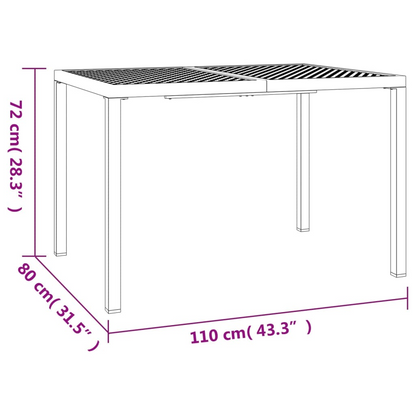 vidaXL 3 Piece Patio Dining Set Anthracite Steel