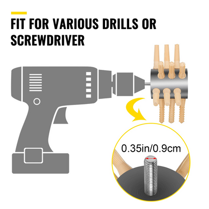 VEVOR Chicken Plucker Drill Attachment, Stainless Steel Drill Chicken Plucker, 18 Fingers Chicken Feather Plucker Machine, 0.4 Inches Shank Poultry Defeathering Machine for Broiler Goose Duck Turkey