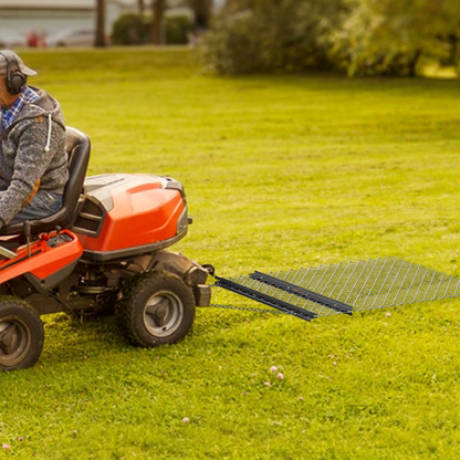 VEVOR Drag Harrow, 4' x 5' ATV Chain Harrow, Q235 Steel UTV Tractor Attachments Field Drag Mat for Landscape Leveling or Sod Prepping, Towable Harrow Rake Grader for Gravel Driveway, Farm, Field