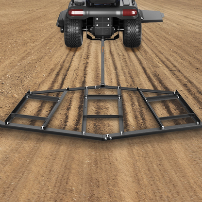 VEVOR Driveway Drag, 84" Width Tow Behind Drag Harrow, Q235 Steel Driveway Grader with Adjustable Bars, Support up to 50 lbs, Driveway Tractor Harrow for ATVs, UTVs, Garden Lawn Tractors