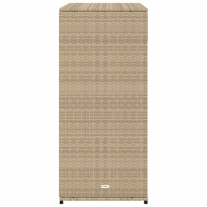 vidaXL Patio Storage Cabinet Beige 41.3"x21.7"x44.5" Poly Rattan