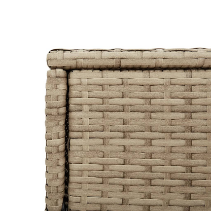 vidaXL Patio Storage Cabinet Beige 41.3"x21.7"x44.5" Poly Rattan