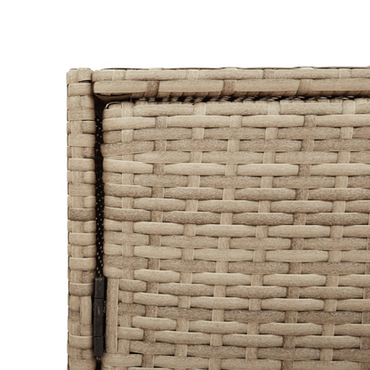 vidaXL Patio Storage Cabinet Beige 32.7"x17.7"x29.9" Poly Rattan