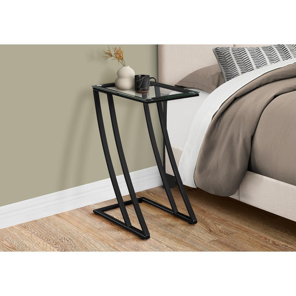Accent Table, C-shaped, End, Side, Snack, Living Room, Bedroom