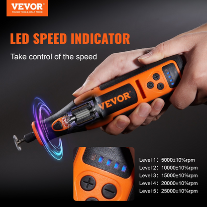 VEVOR Rotary Tool Kit Variable Speed Rotary Tool 118 PCS for Grinding, Sanding