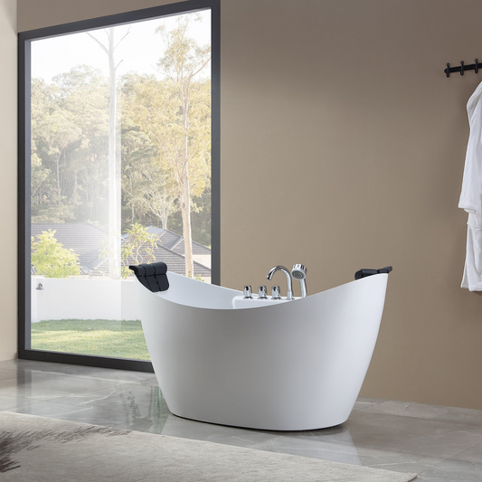 Empava-59AIS11 59 in. Whirlpool Freestanding Acrylic Bathtub