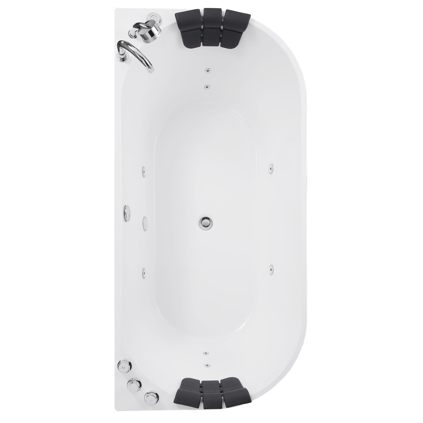 Empava-71AIS08 71 in. Luxurious Whirlpool Acrylic Alcove Bathtub