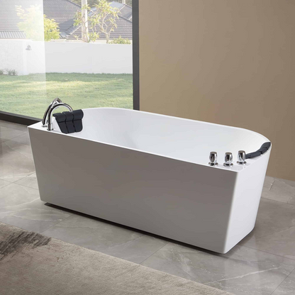 Empava-71AIS08 71 in. Luxurious Whirlpool Acrylic Alcove Bathtub