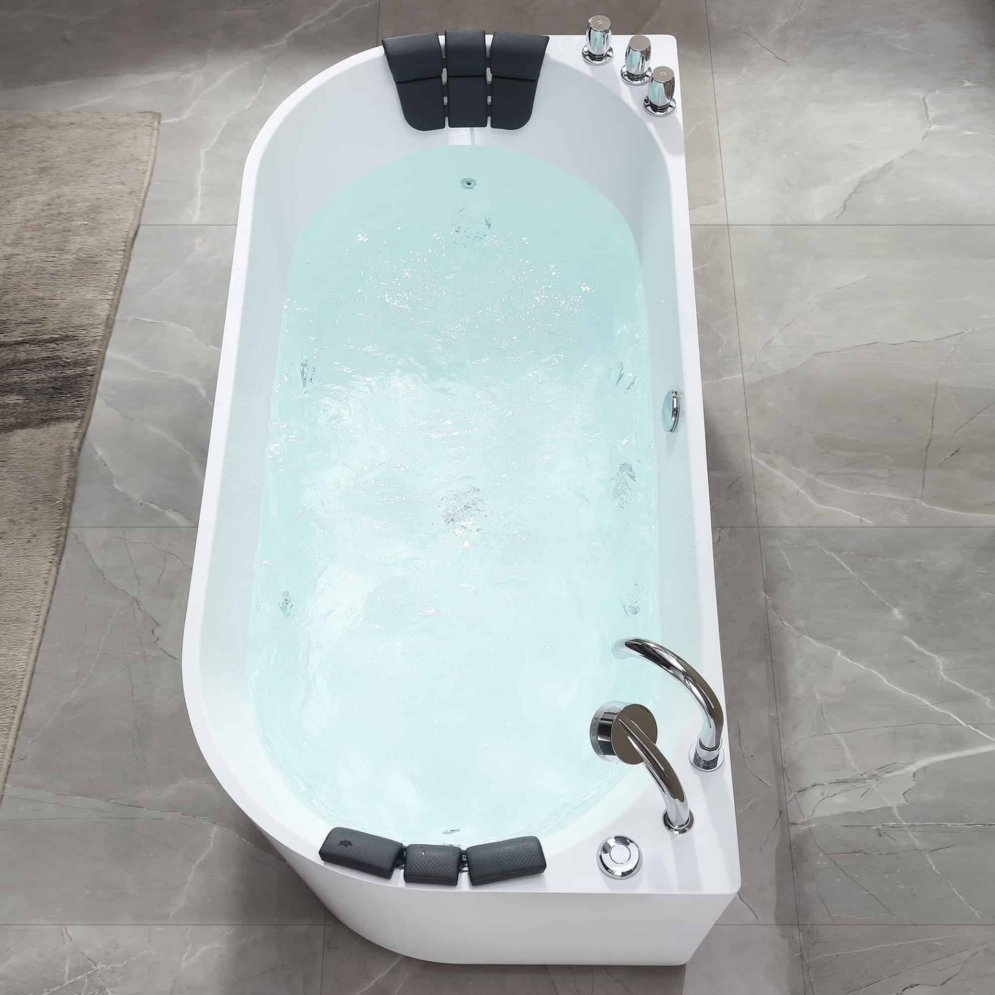 Empava-71AIS08 71 in. Luxurious Whirlpool Acrylic Alcove Bathtub