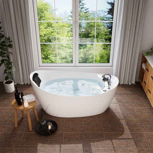 Empava-67AIS02 67 in. Whirlpool Freestanding Bathtub