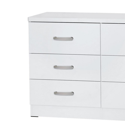 Better Home Products DD & PAM 6 Drawer Engineered Wood Bedroom Dresser in White